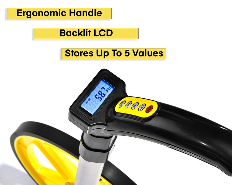AdirPro Digital Distance Measuring Wheel - Large Digital LCD Display - 12 Commercial Grade Feet-Inch - Free Carrying Bag - Image 3